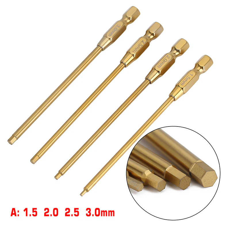INJORA 4-in-1 1.5 2.0 2.5 3.0mm Quick Change Hex Screwdriver Tool Set for 1/10 1/8 RC - Image 7
