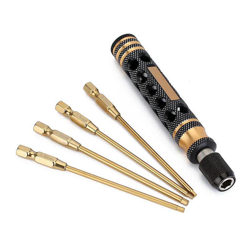 INJORA 12-in-1 Hex, Nut Driver, Phillips, Slotted Screwdriver Quick Change RC Tool Kit for 1/10 1/8 RC - Image 6