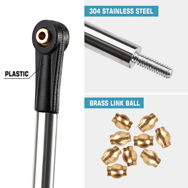 INJORA 1 Pair Stainless Steel High Clearance Chassis Links for SCX24 Mods - Image 12