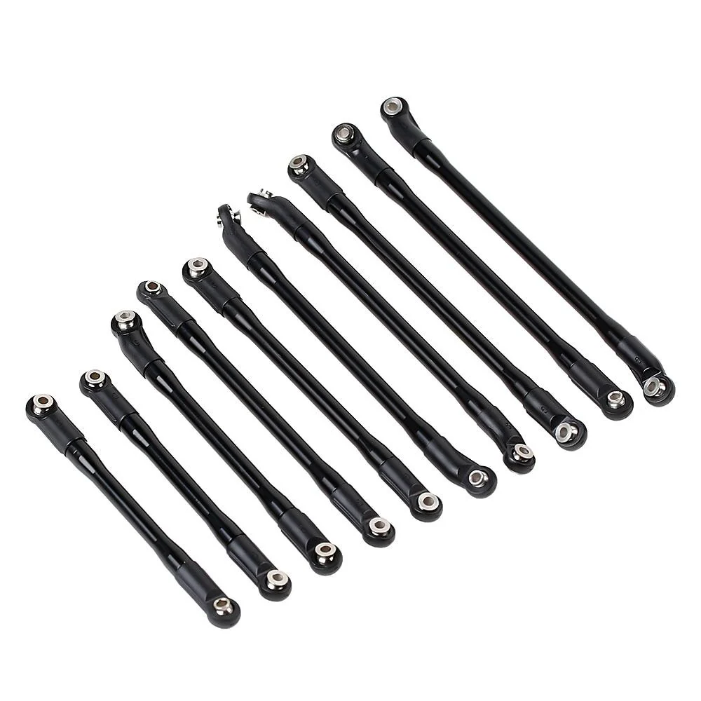 INJORA 10Pcs/Set 313mm Aluminum Links Set Plastic Rod Ends for Axial SCX10 II 90046 - Image 4