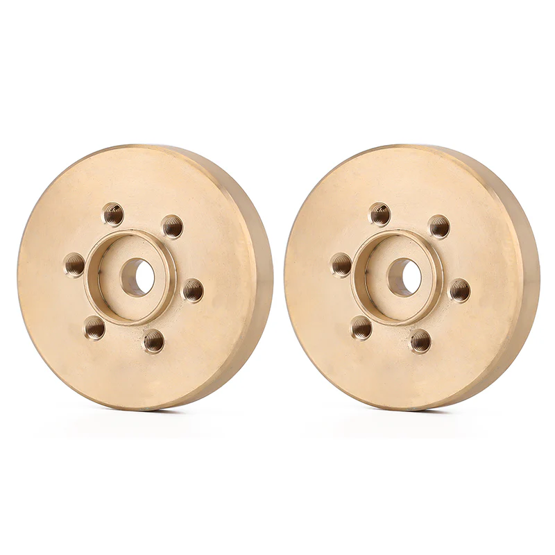 INJORA 12mm 55g/pcs Heavy Brass Wheel Hex Hubs for 1.9" 2.2" Wheel Rims - Image 6