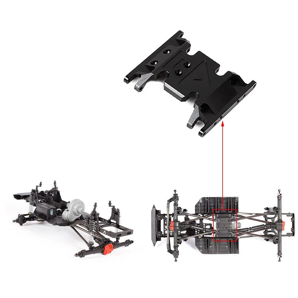 INJORA 1PCS Metal Gearbox Mount Transmission Holder for SCX10 II - Image 5