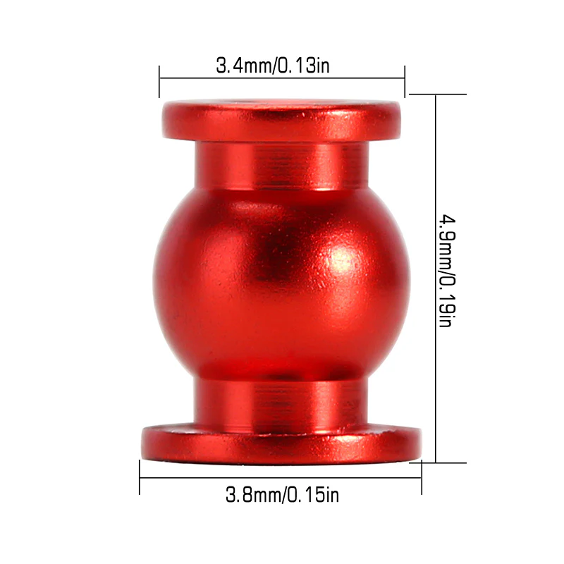 INJORA 20PCS Aluminum / Brass Joint Balls Pivot Balls with O-rings for INJORA SCX24 Shock Links - Image 5