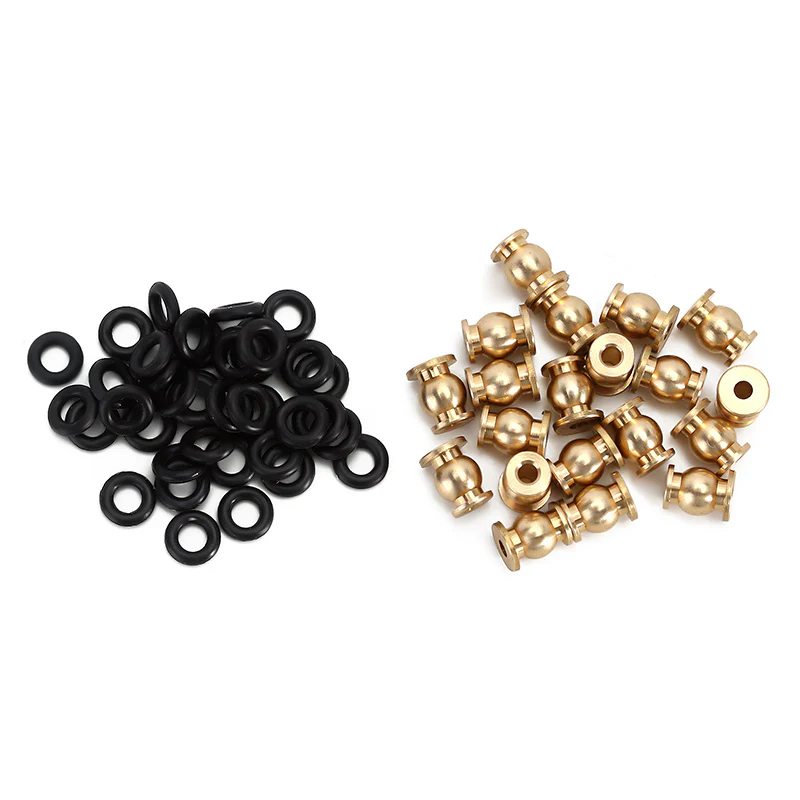 INJORA 20PCS Aluminum / Brass Joint Balls Pivot Balls with O-rings for INJORA SCX24 Shock Links - Image 8