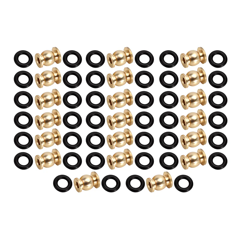 INJORA 20PCS Aluminum / Brass Joint Balls Pivot Balls with O-rings for INJORA SCX24 Shock Links - Image 9