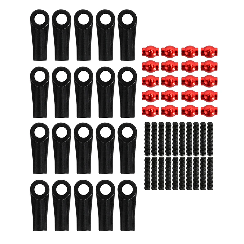 INJORA 20PCS M2 Plastic Rod Ends with Link Pivot Balls for INJORA Steel SCX24 Links - Image 8