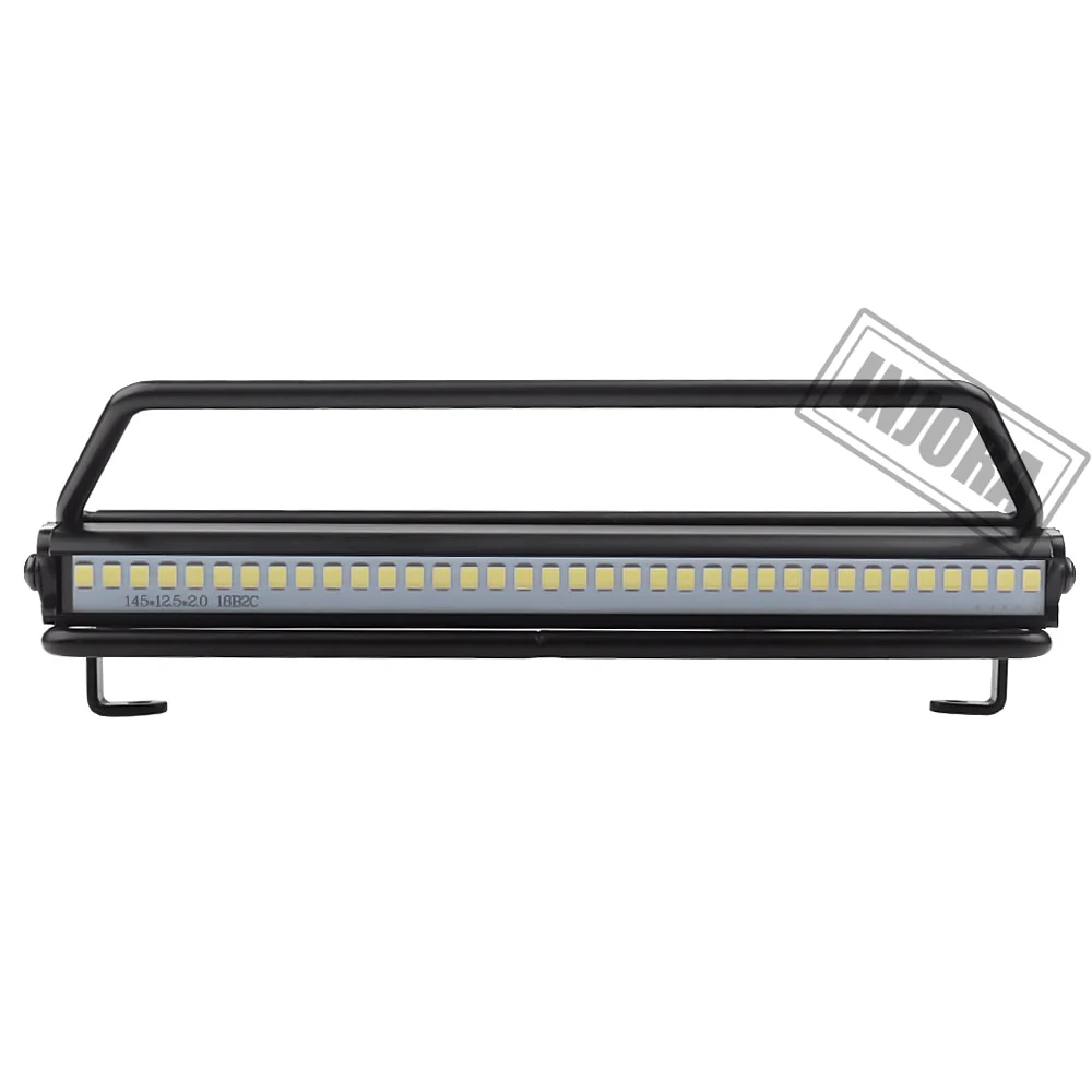 INJORA 245*150mm Luggage Carrier Roof Rack with LED Light Bar for 1/10 RC Crawler - Image 5