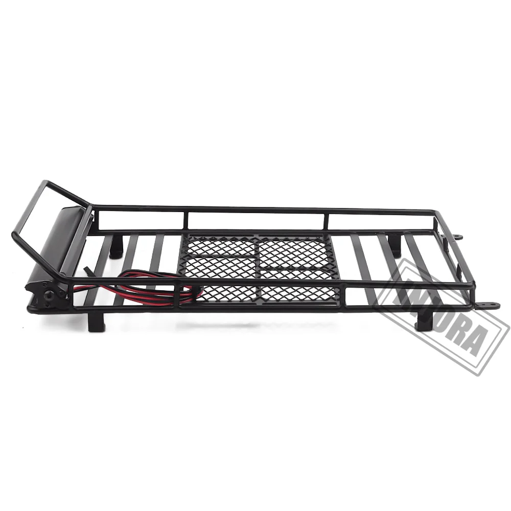 INJORA 245*150mm Luggage Carrier Roof Rack with LED Light Bar for 1/10 RC Crawler - Image 8