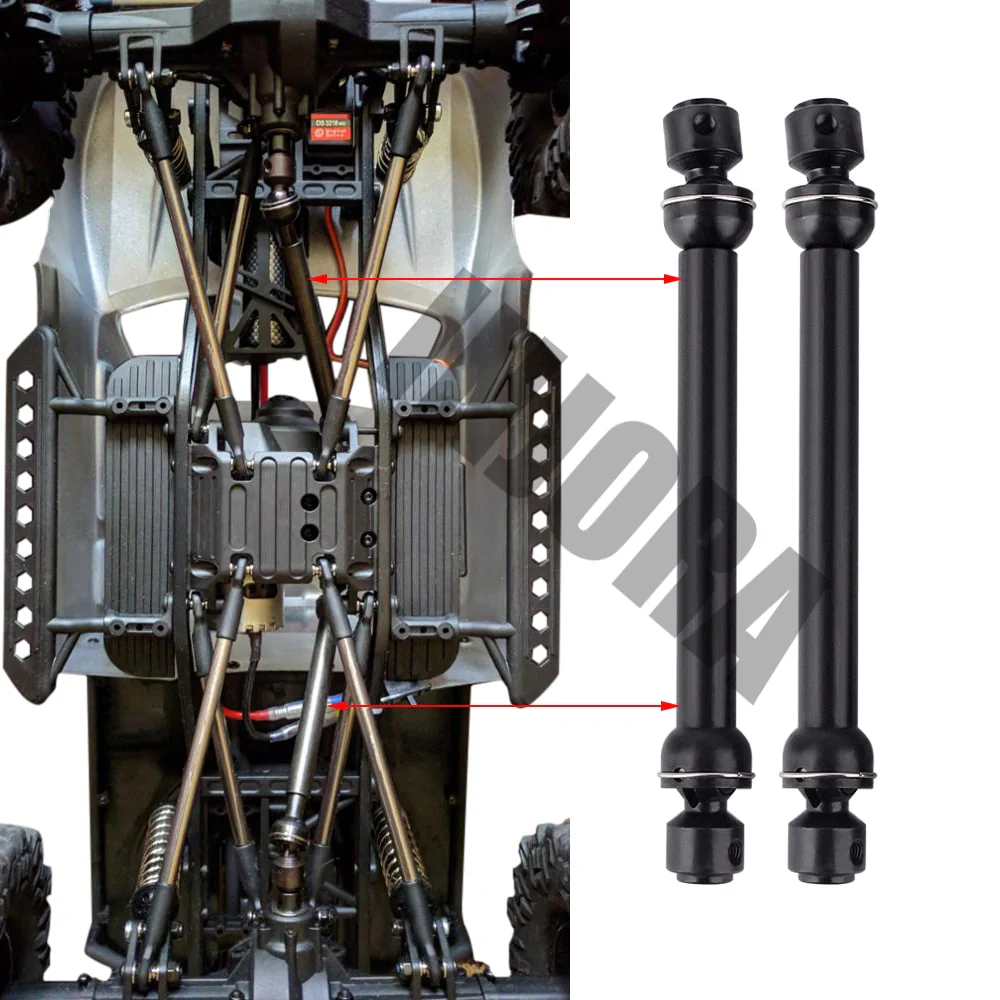 INJORA 2PCS 112-152mm Metal Steel Universal Drive CVD Shaft for 1/10 RC Car - Image 7
