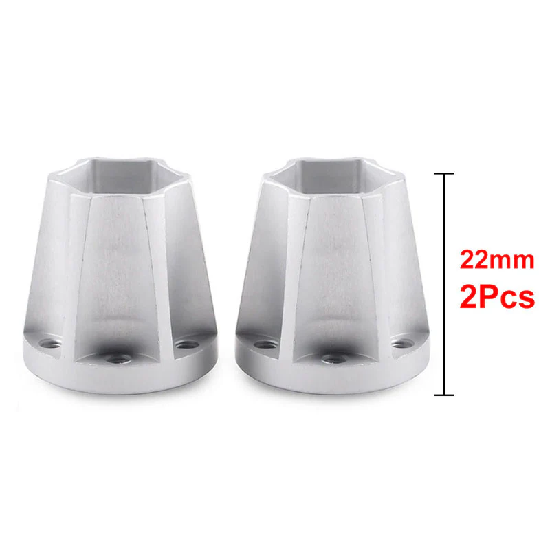 INJORA 12mm Black/Silver Aluminum Wheel Hex Hubs for 1.9" 2.2" Rims - Image 13