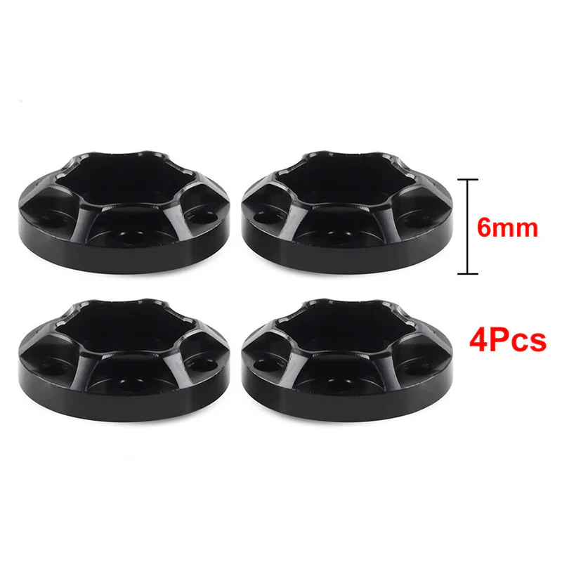 INJORA 12mm Black/Silver Aluminum Wheel Hex Hubs for 1.9" 2.2" Rims - Image 14