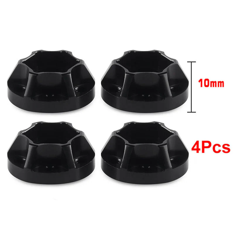 INJORA 12mm Black/Silver Aluminum Wheel Hex Hubs for 1.9" 2.2" Rims - Image 15