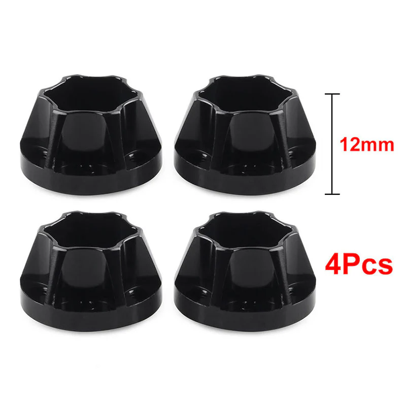 INJORA 12mm Black/Silver Aluminum Wheel Hex Hubs for 1.9" 2.2" Rims - Image 16