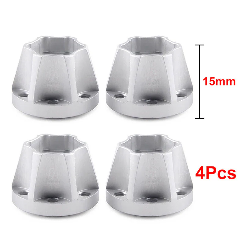 INJORA 12mm Black/Silver Aluminum Wheel Hex Hubs for 1.9" 2.2" Rims - Image 23