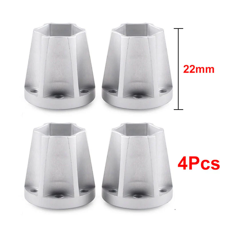 INJORA 12mm Black/Silver Aluminum Wheel Hex Hubs for 1.9" 2.2" Rims - Image 25