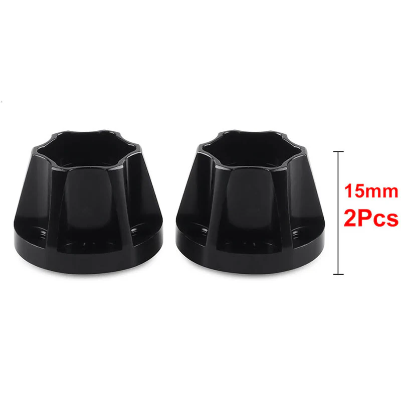 INJORA 12mm Black/Silver Aluminum Wheel Hex Hubs for 1.9" 2.2" Rims - Image 5