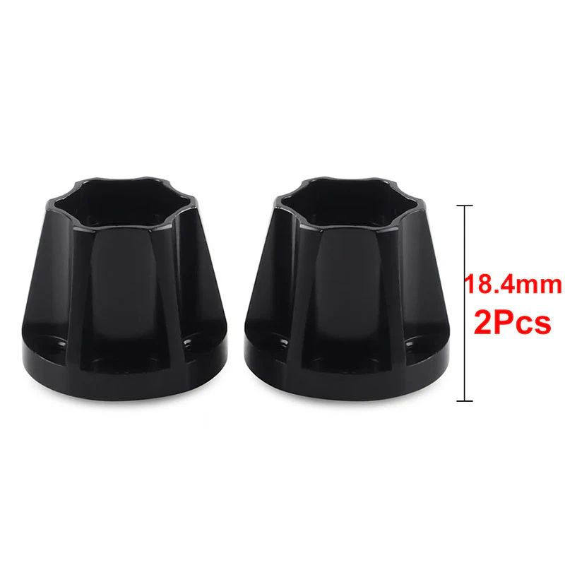 INJORA 12mm Black/Silver Aluminum Wheel Hex Hubs for 1.9" 2.2" Rims - Image 6