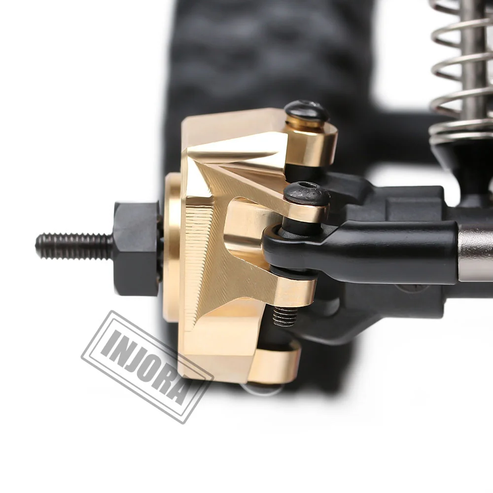 INJORA 2PCS Brass AR44 Front Steering Knuckles for SCX10 II 90046 - Image 8