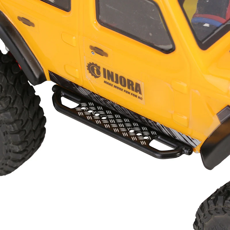 INJORA 2PCS Metal Rock Sliders Side Pedal for Axial SCX24 Jeep Wrangler Deadbolt Bronco - Image 18