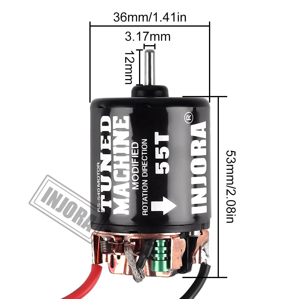 INJORA 35/45/55T Brushed Motor for 1/10 RC Crawler - Image 4