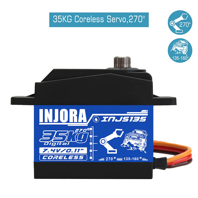 INJORA INJS135 35KG Waterproof Large Torque Digital Coreless Servo for RC Model (270 degrees) - Image 5
