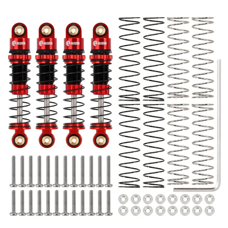 INJORA 39mm Aluminum Threaded Oil Shocks for Axial SCX24 FMS FCX24M - Image 2