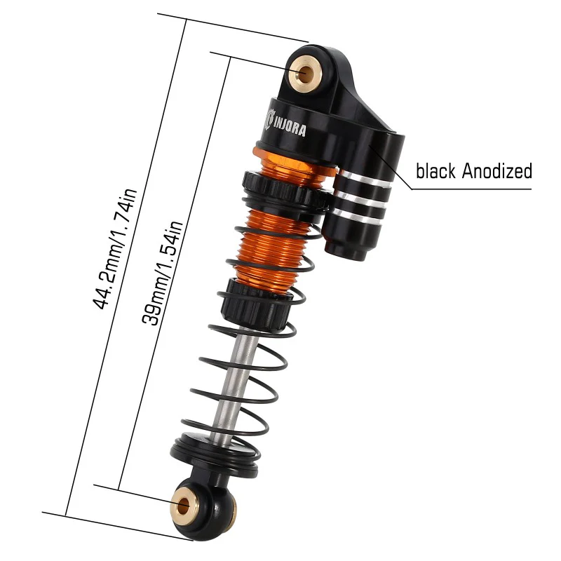 [Clearance Sale] INJORA 39mm Aluminum Threaded Oil Shocks with Fake Reservoir for SCX24 FCX24M - Image 13