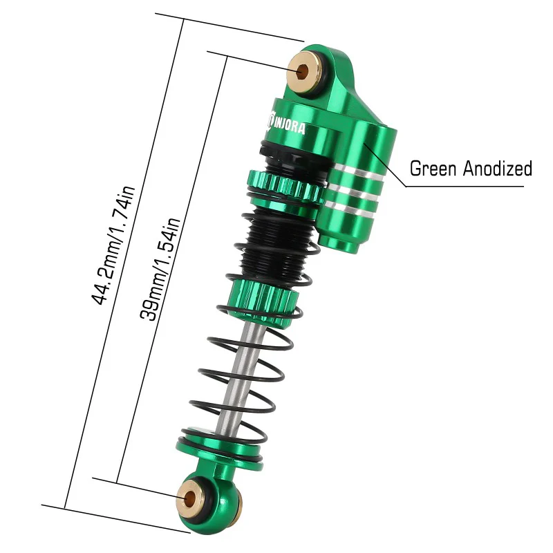 [Clearance Sale] INJORA 39mm Aluminum Threaded Oil Shocks with Fake Reservoir for SCX24 FCX24M - Image 17