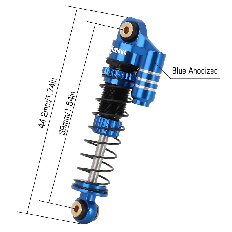 [Clearance Sale] INJORA 39mm Aluminum Threaded Oil Shocks with Fake Reservoir for SCX24 FCX24M - Image 21