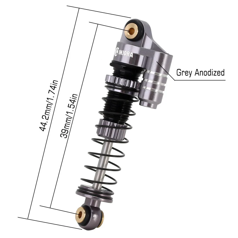 [Clearance Sale] INJORA 39mm Aluminum Threaded Oil Shocks with Fake Reservoir for SCX24 FCX24M - Image 25