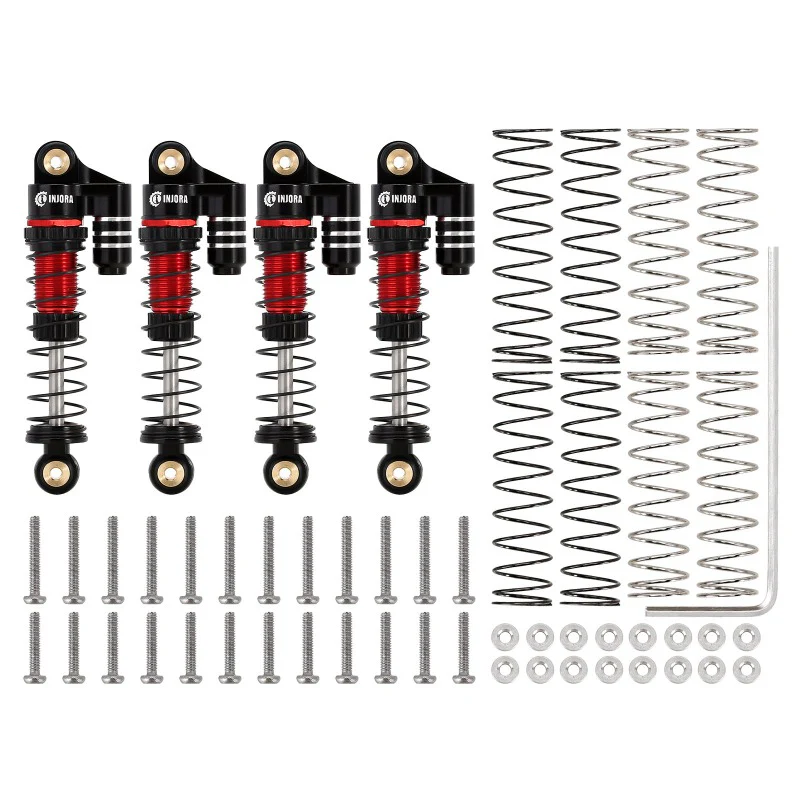 [Clearance Sale] INJORA 39mm Aluminum Threaded Oil Shocks with Fake Reservoir for SCX24 FCX24M - Image 6