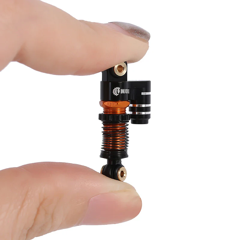 INJORA 43mm Aluminum Threaded Double Barrel Shocks with Fake Reservoir for Axial SCX24 - Image 12