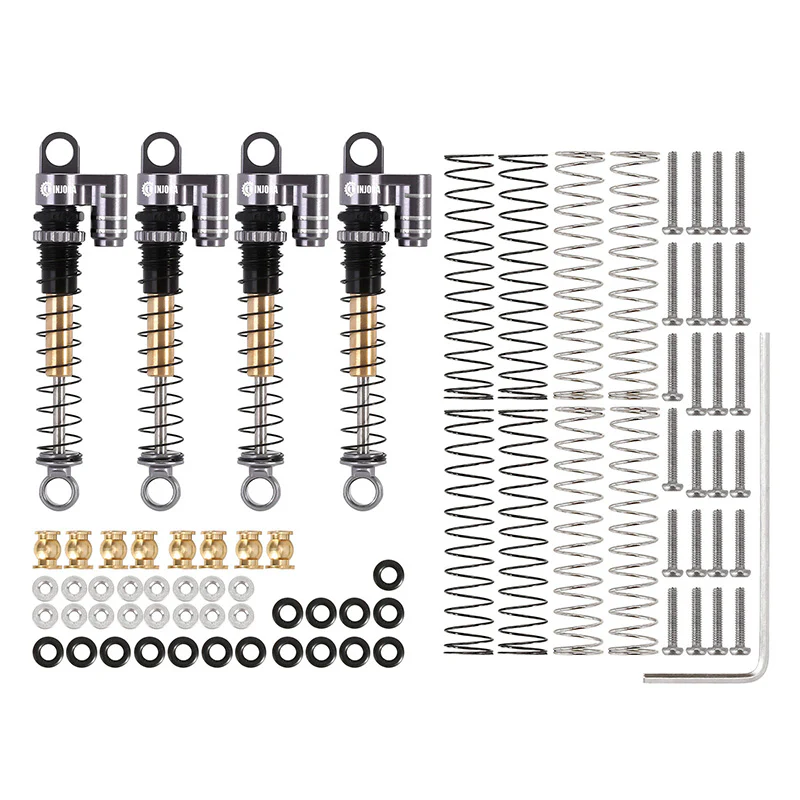 INJORA 43mm Aluminum Threaded Double Barrel Shocks with Fake Reservoir for Axial SCX24 - Image 22