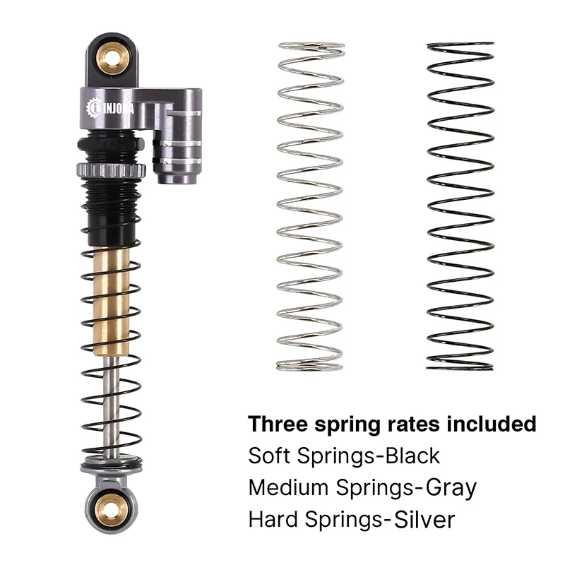 INJORA 43mm Aluminum Threaded Double Barrel Shocks with Fake Reservoir for Axial SCX24 - Image 23