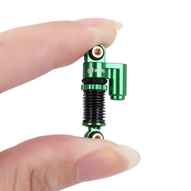 INJORA 43mm Aluminum Threaded Double Barrel Shocks with Fake Reservoir for Axial SCX24 - Image 9