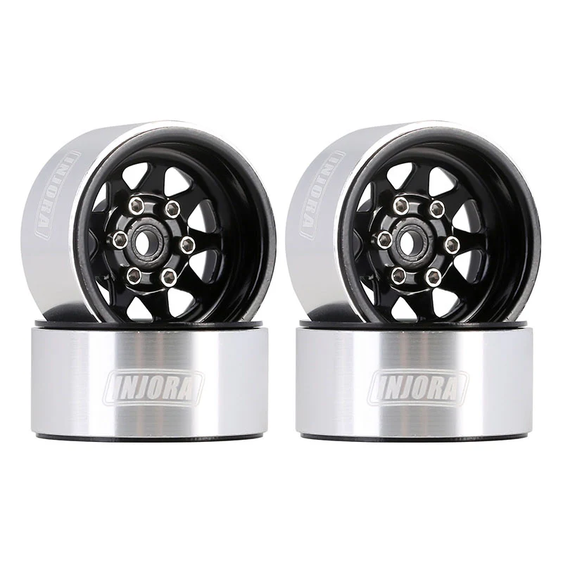 INJORA 1.0" Stamped Steel -3.78mm Offset Wheels for Micro Crawlers (W1004) - Image 3