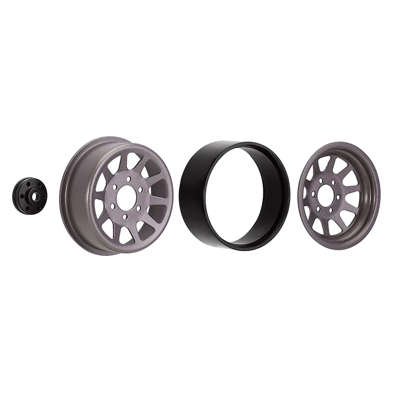 INJORA 1.9" 10-spoke Stamped Steel Wheels for 1/10 RC Crawlers - Image 11