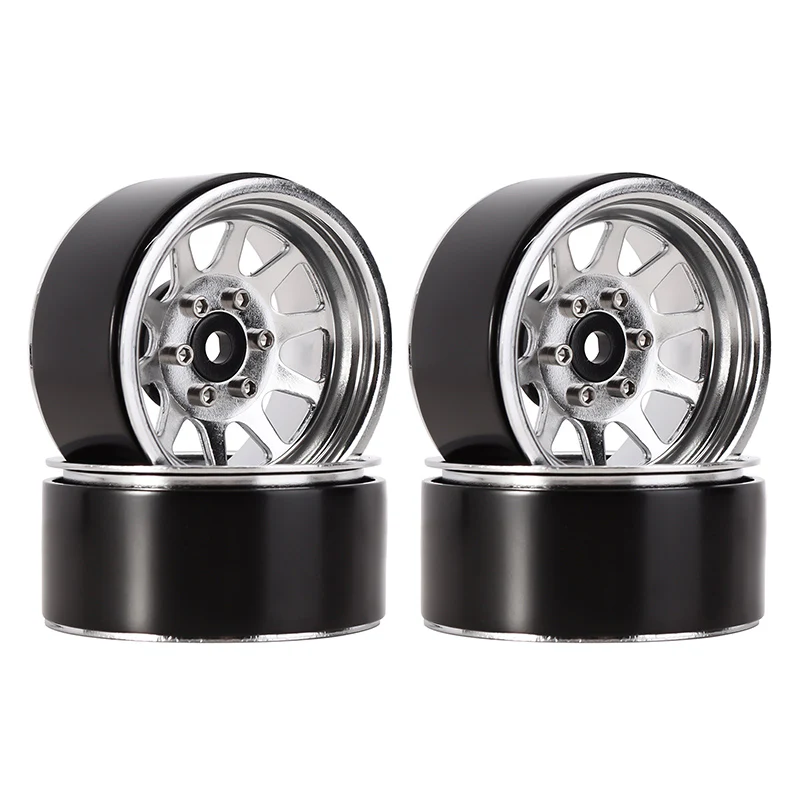 INJORA 1.9" 10-spoke Stamped Steel Wheels for 1/10 RC Crawlers - Image 12