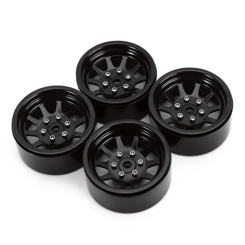 INJORA 1.9" 10-spoke Stamped Steel Wheels for 1/10 RC Crawlers - Image 3