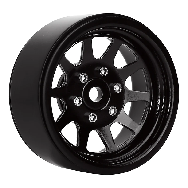 INJORA 1.9" 10-spoke Stamped Steel Wheels for 1/10 RC Crawlers - Image 4
