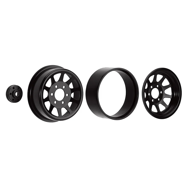 INJORA 1.9" 10-spoke Stamped Steel Wheels for 1/10 RC Crawlers - Image 6