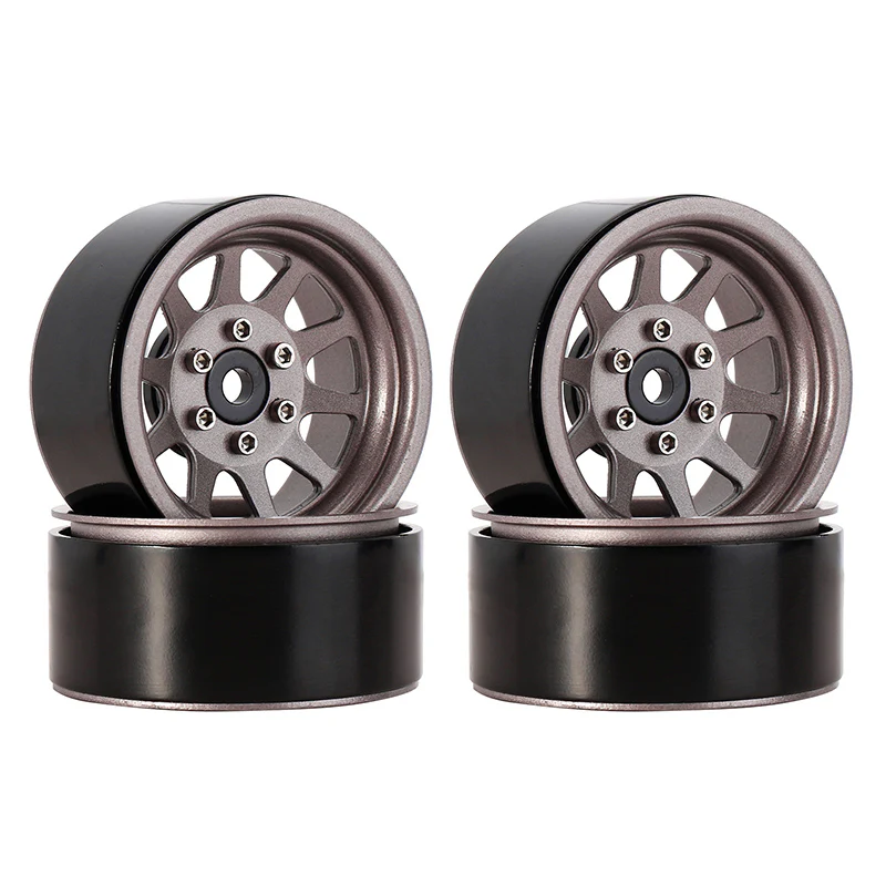 INJORA 1.9" 10-spoke Stamped Steel Wheels for 1/10 RC Crawlers - Image 7