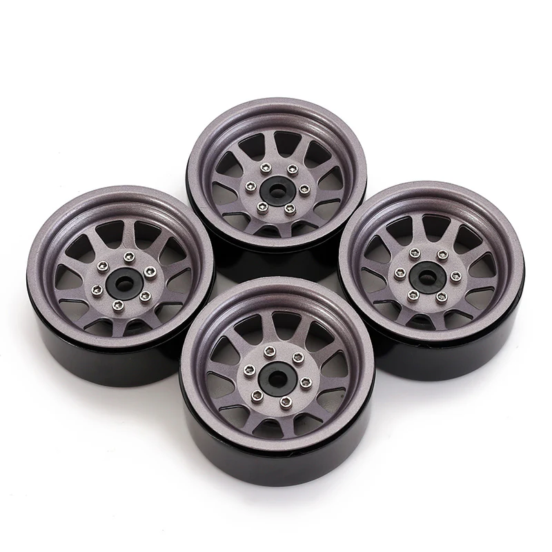 INJORA 1.9" 10-spoke Stamped Steel Wheels for 1/10 RC Crawlers - Image 8
