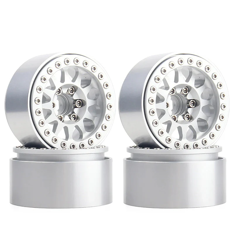 INJORA 4PCS 1.9" 12-spoke Metal Beadlock Wheel Rims for 1/10 RC Crawler - Image 11