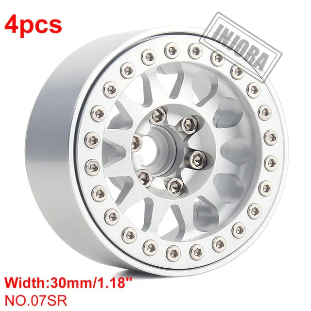 INJORA 4PCS 1.9" 12-spoke Metal Beadlock Wheel Rims for 1/10 RC Crawler - Image 12