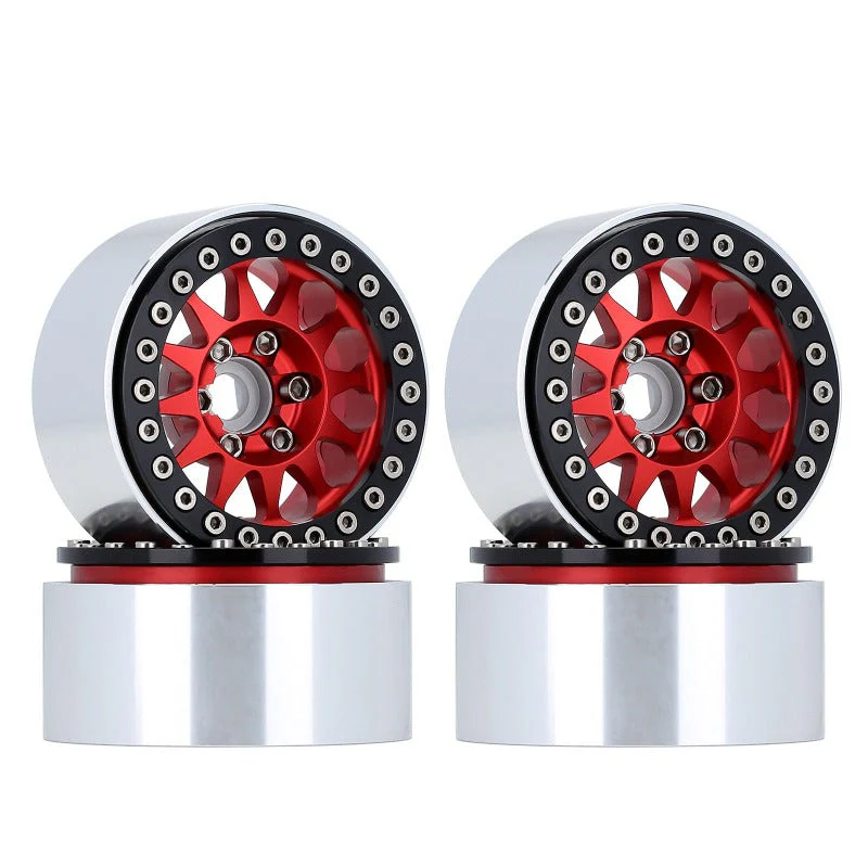 INJORA 4PCS 1.9" 12-spoke Metal Beadlock Wheel Rims for 1/10 RC Crawler - Image 14