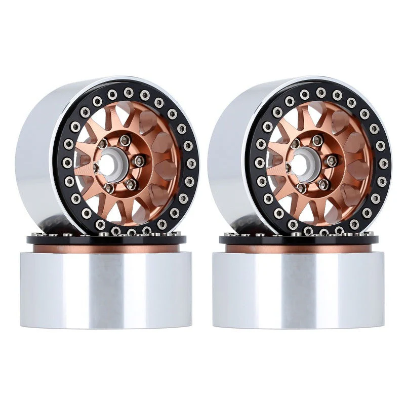INJORA 4PCS 1.9" 12-spoke Metal Beadlock Wheel Rims for 1/10 RC Crawler - Image 18