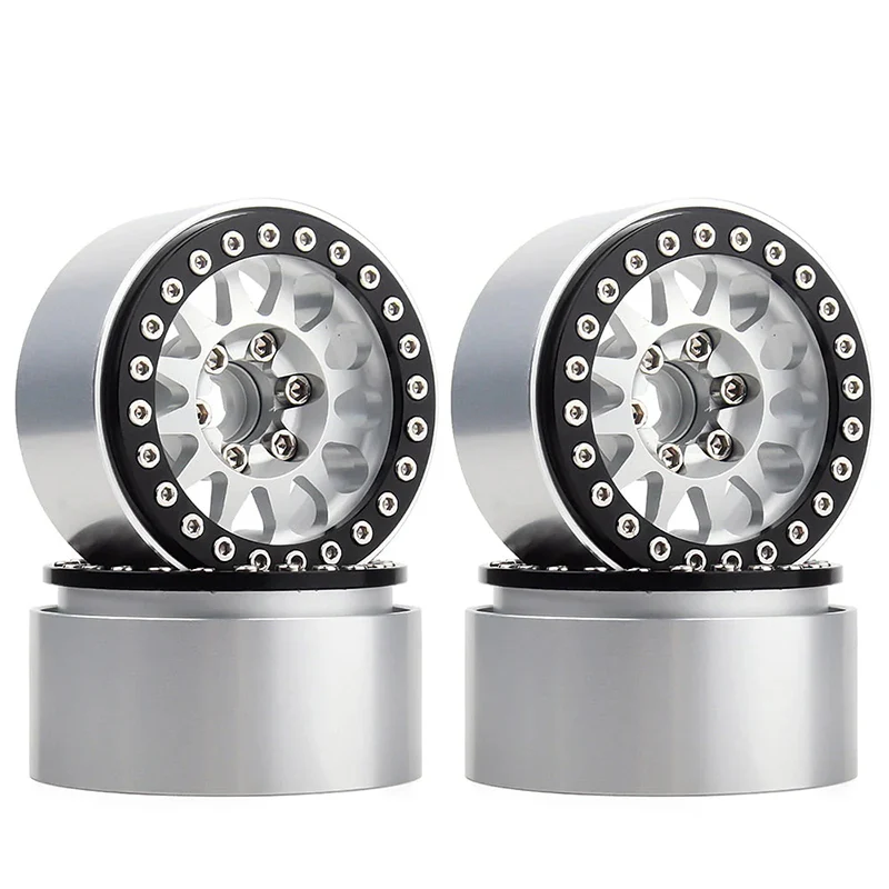 INJORA 4PCS 1.9" 12-spoke Metal Beadlock Wheel Rims for 1/10 RC Crawler - Image 5