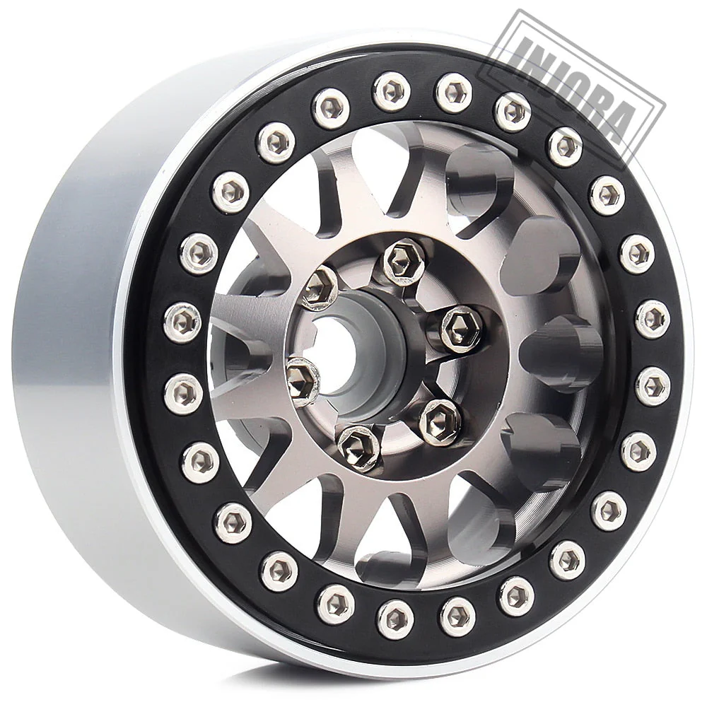 INJORA 4PCS 1.9" 12-spoke Metal Beadlock Wheel Rims for 1/10 RC Crawler - Image 9