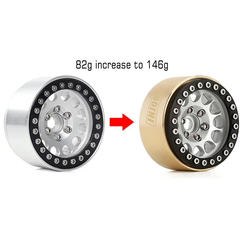 INJORA 4PCS 1.9" Aluminum Alloy Beadlock Wheel Rims for 1/10 RC Crawler - Image 18